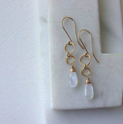 Statement Moonstone Earrings.