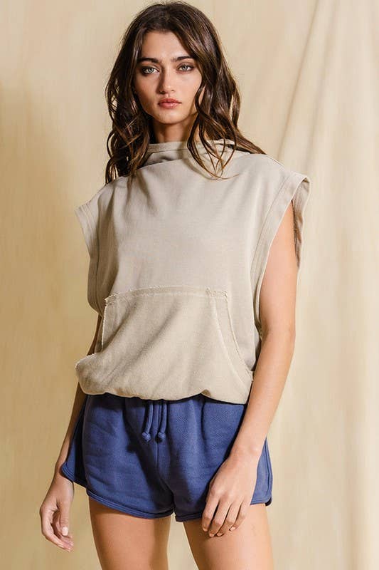 IT2135 Hooied Muscle Pullover