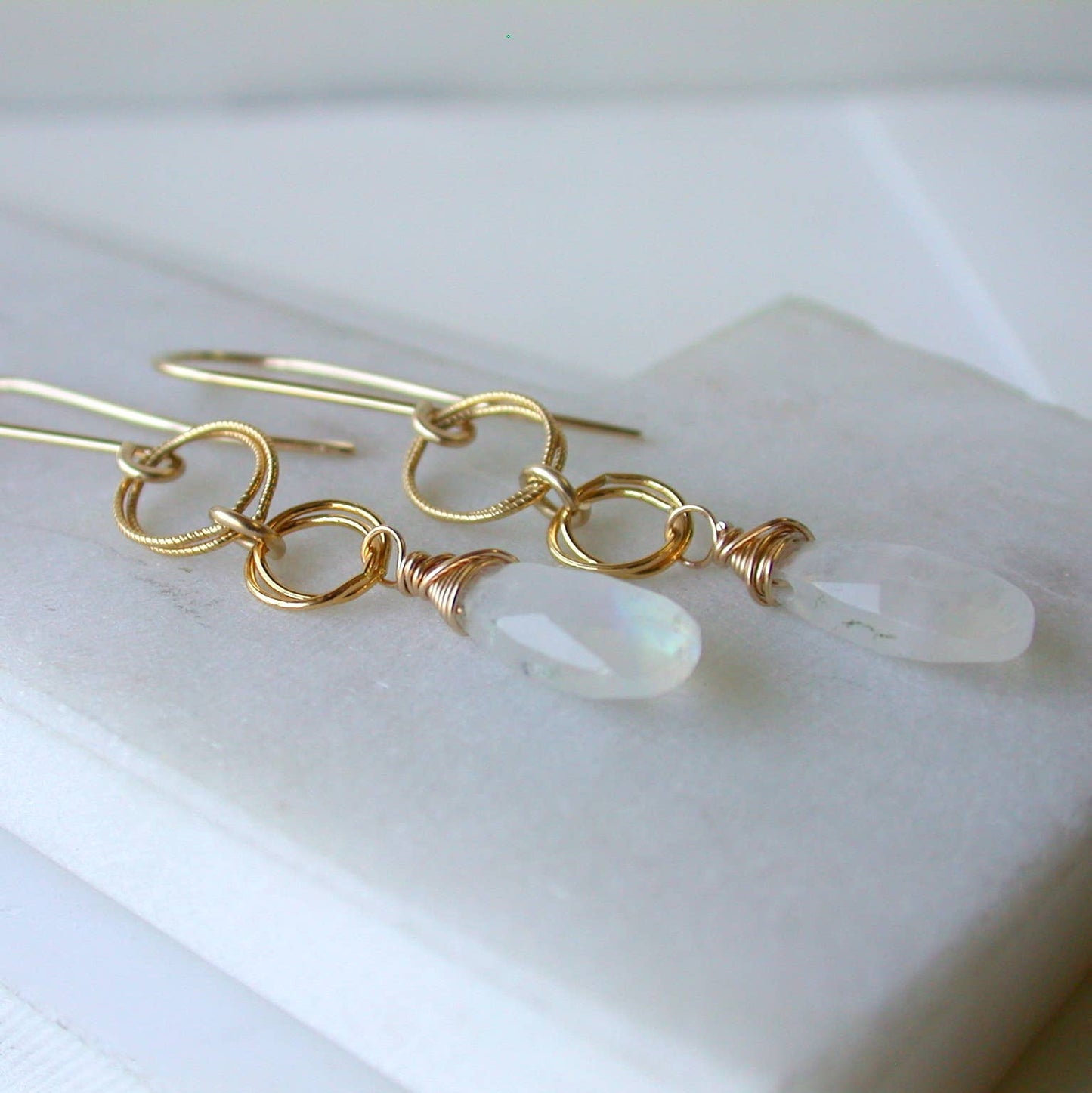 Statement Moonstone Earrings.