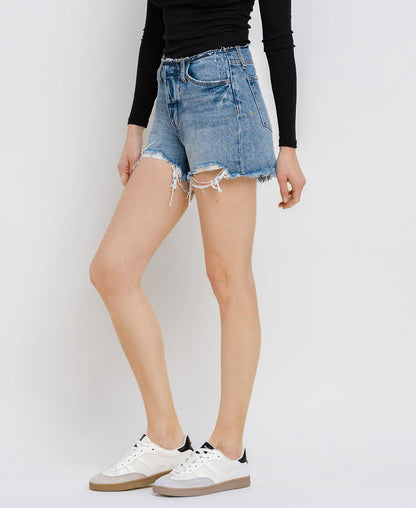 HIGH RISE BANDLESS BOYFRIEND SHORTS T5785