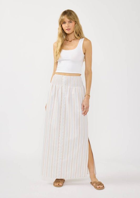 Faux Button Front Skirt
