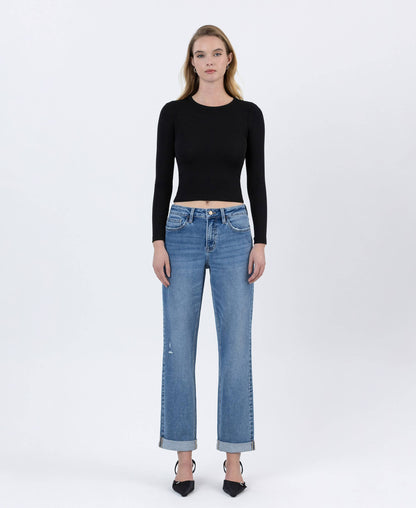 HIGH RISE CUFFED BOYFRIEND JEANS LV1847