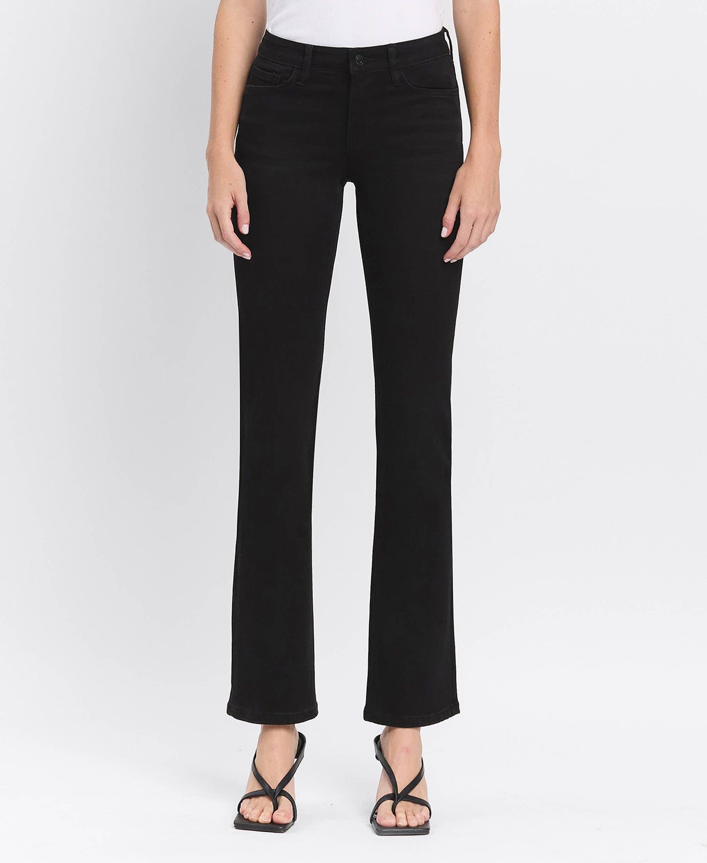 MID RISE BLACK BOOTCUT JEANS LV1171