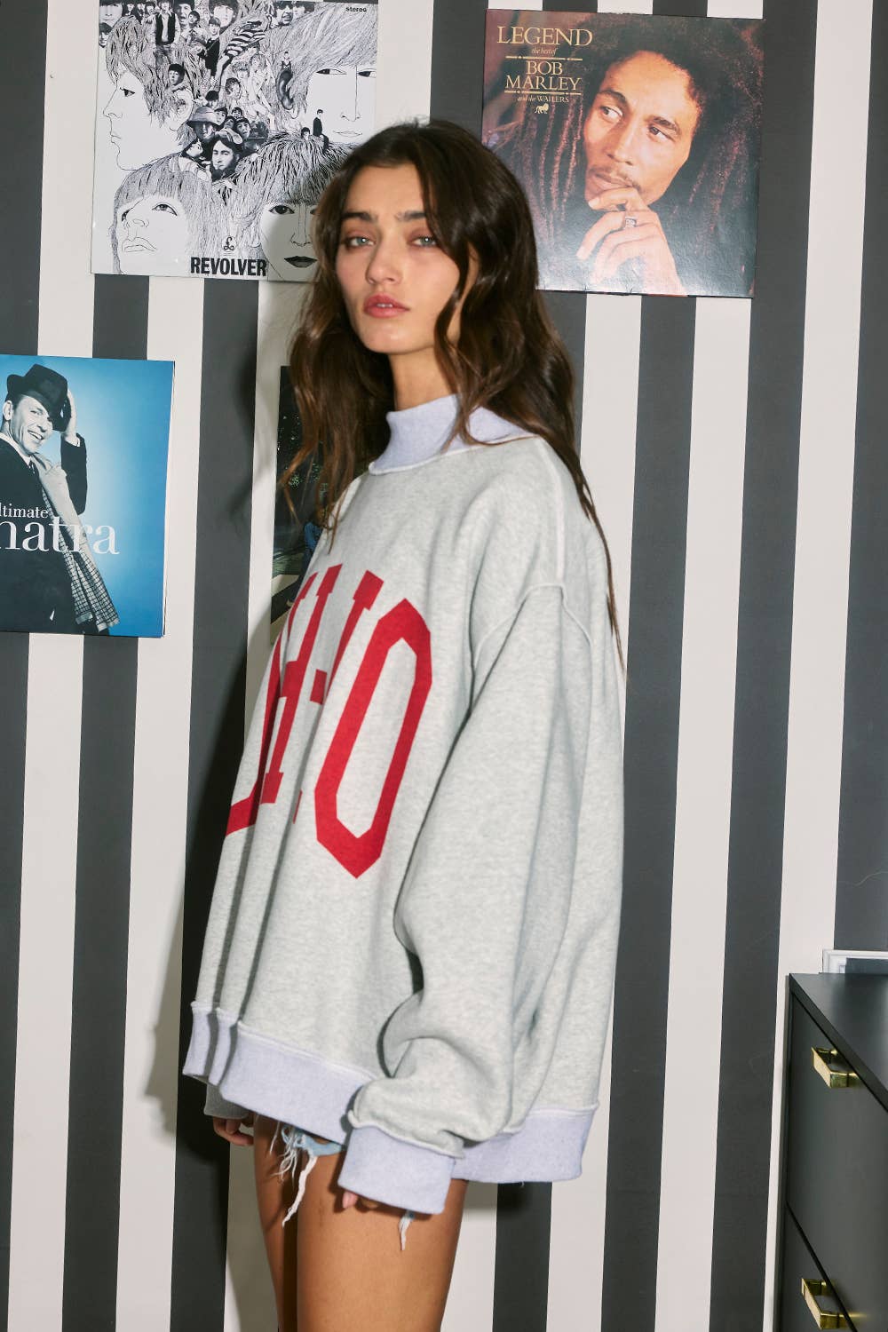 IT2594-OH-IO 'OH-IO & OH' Reversible Mockneck Sweatshirt