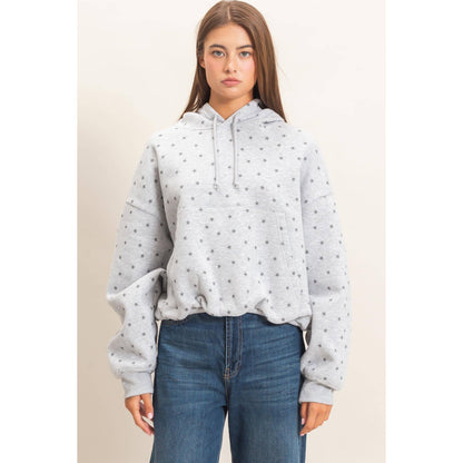 Star Print Bubble Hoodie