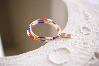 4th of July Seed Bead Triple Wrap Stretch Bracelets