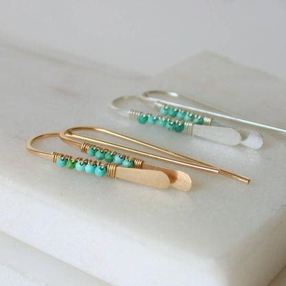 Gemstone Wrapped Petite Threaders