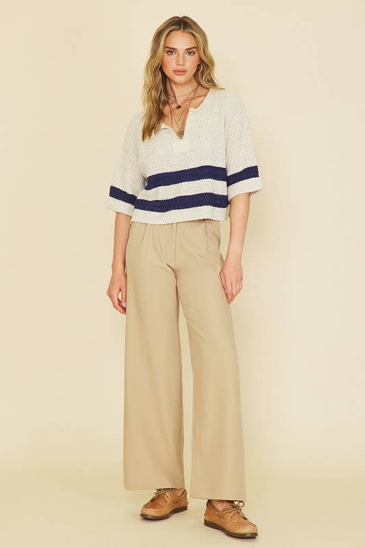 Striped Cropped Sweater