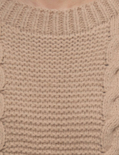 Round Neck Twist Loose Solid Color Sweater