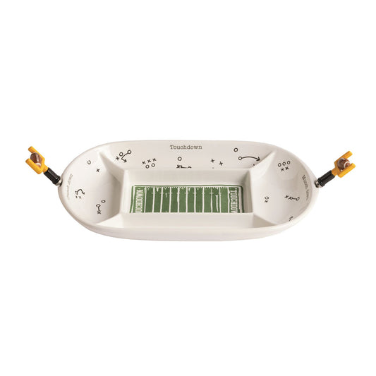 Divided Football Field Platter Set