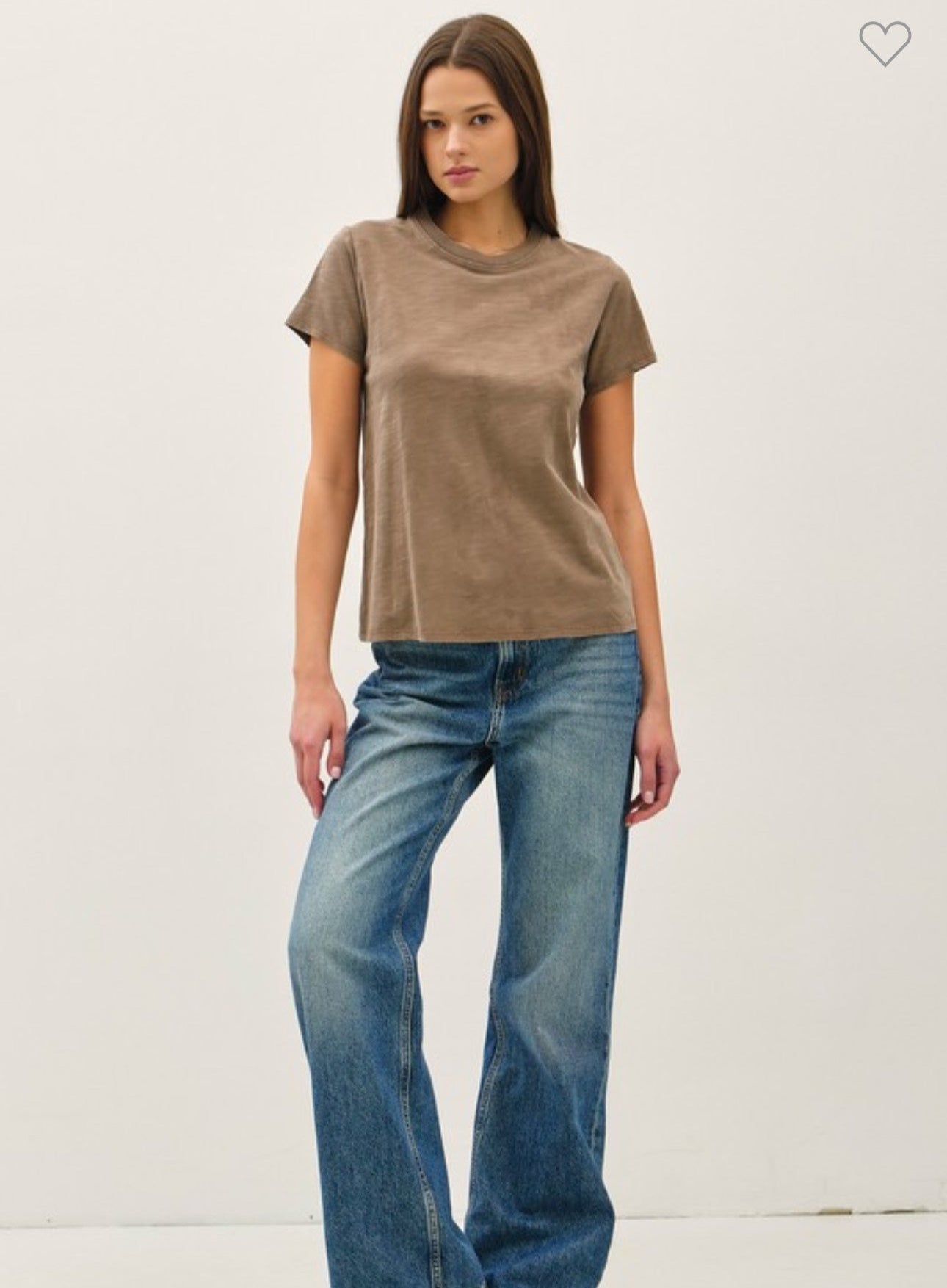 Classic Cut Acid Wash Cotton T-Shirt