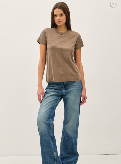 Classic Cut Acid Wash Cotton T-Shirt