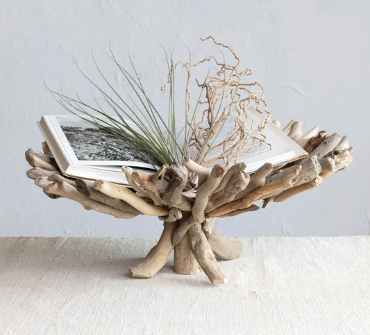 Decorative Handmade Driftwood Footed Tray (Each One Will Vary)