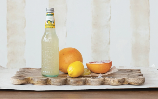 Mango Wood Tray w/ Scalloped Edge, Natural