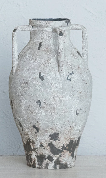 Small Metal Urn w/ Handles (Each One Will Vary)