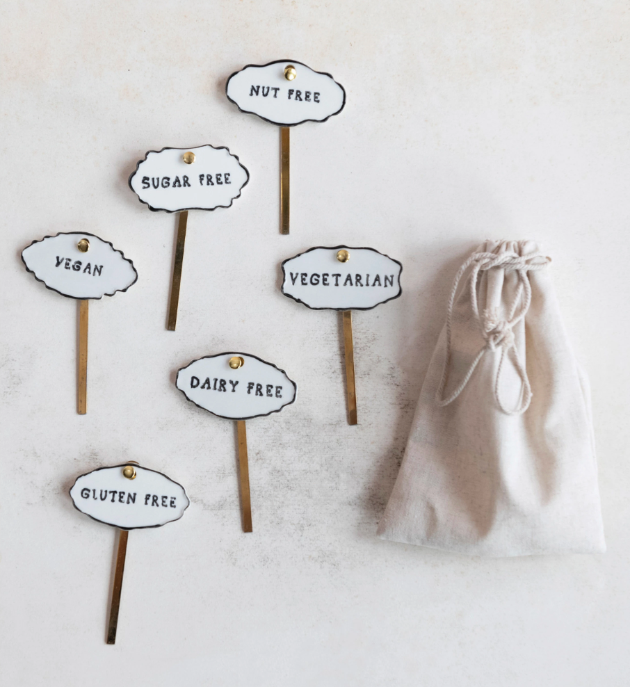 Stoneware and Stainless Steel Food Markers