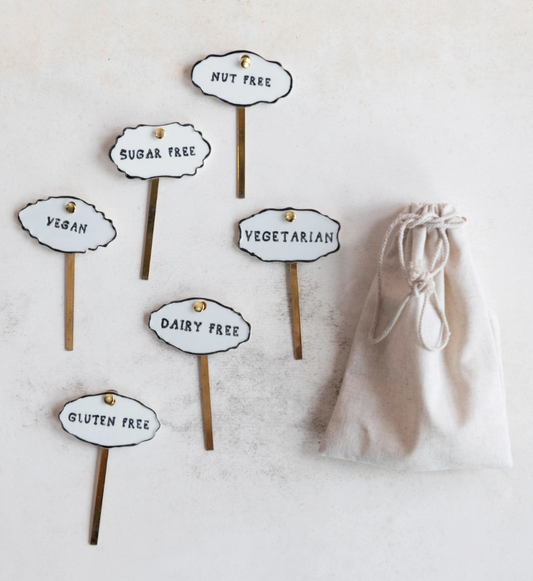 Stoneware and Stainless Steel Food Markers