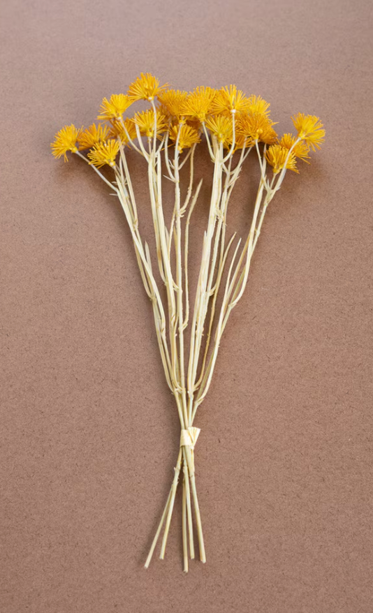 Bundle of 6 Artificial Yellow Mini Flowers