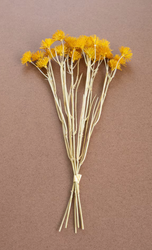 Bundle of 6 Artificial Yellow Mini Flowers