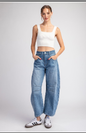 Mineral Washed Barrel Pants