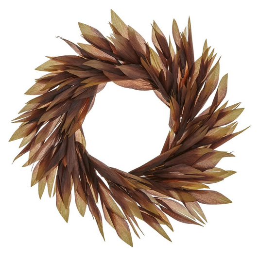 Faux Corn Husk Wreath