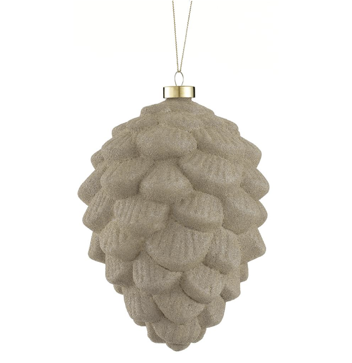 8" Glass Pine Cone Ornament