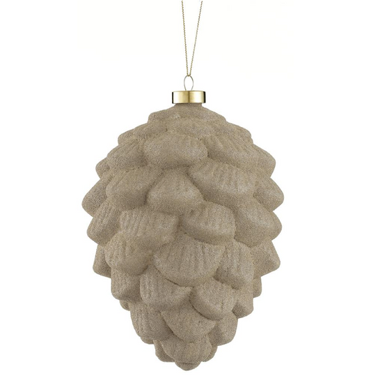 8" Glass Pine Cone Ornament