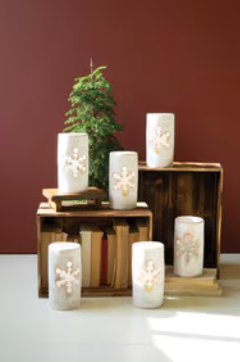 White Clay Snowflake Luminary