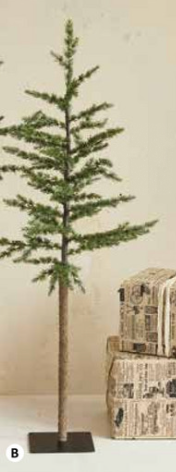 Faux Pine Tree with metal base