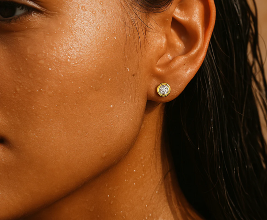 ELLIE VAIL CATEANA BEZEL STUD EARRING