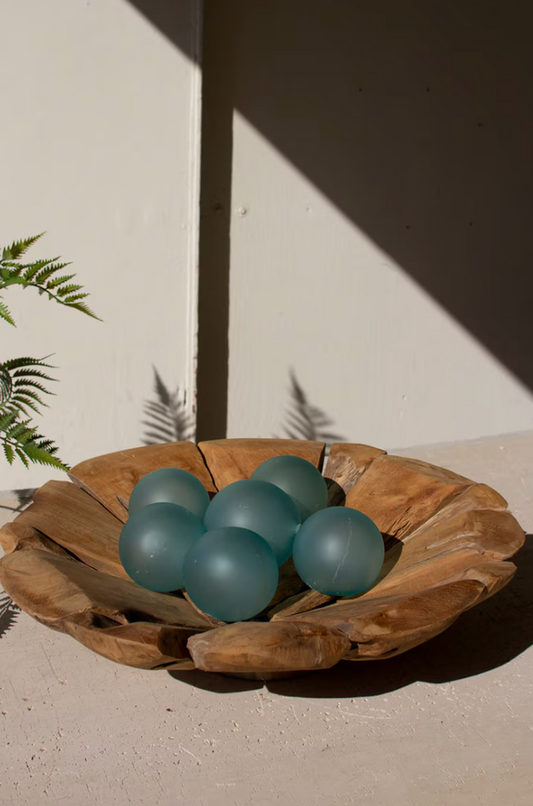 Round Teakwood Compote