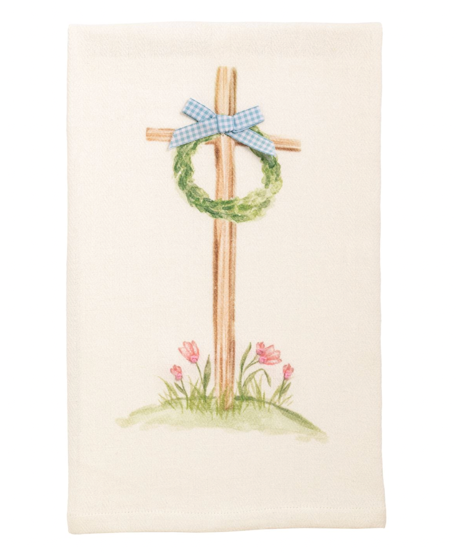 Church With Wreath Easter Towel