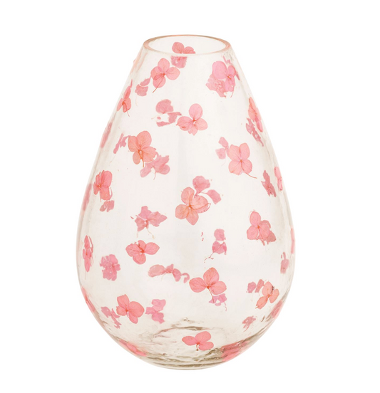 Pink Pressed Flower Vase