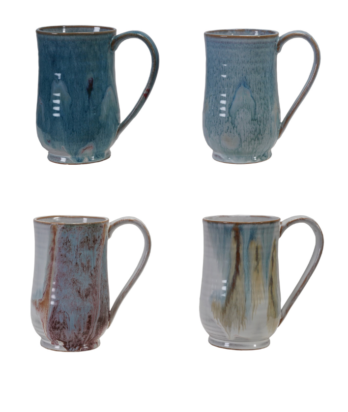 20 oz. Stoneware Mug, 4 Colors (Each One Will Vary)
