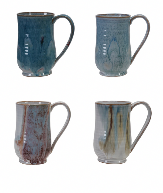 20 oz. Stoneware Mug, 4 Colors (Each One Will Vary)