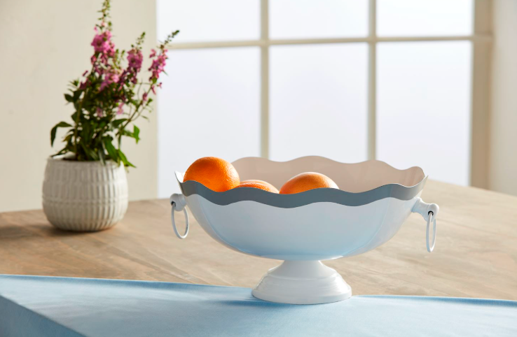 Wavy Pedestal Bowl