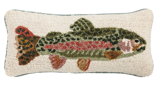 Trout Hooked Pillow