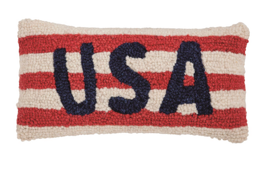 USA Hooked Pillow
