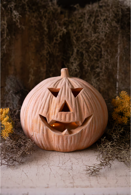 Terracotta Jack-O-Lantern