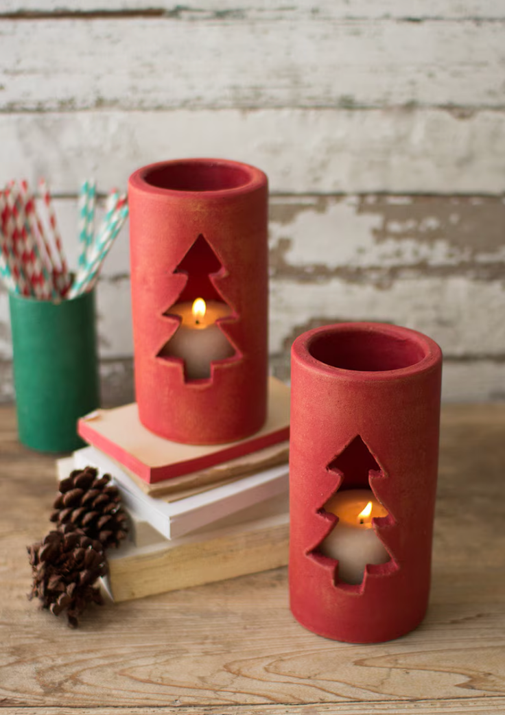 White Clay Snowflake Luminary