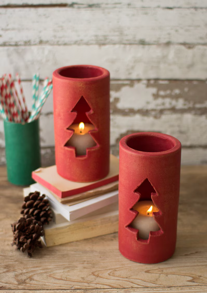 White Clay Snowflake Luminary