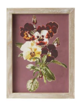 Wood Framed Glass Wall Décor w/ Landscapes, Botanicals & Insect Prints, Set of 9
