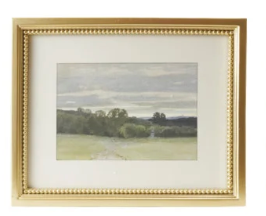 Wood Framed Glass Wall Décor w/ Landscapes, Botanicals & Insect Prints, Set of 9