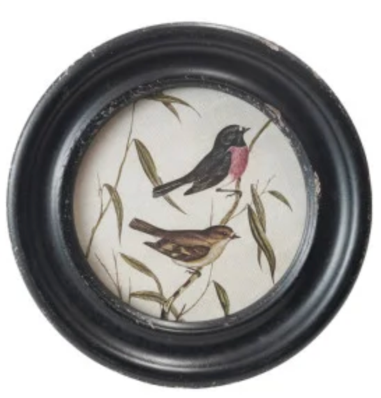 Wood Framed Glass Wall Décor w/ Landscapes, Botanicals & Insect Prints, Set of 9