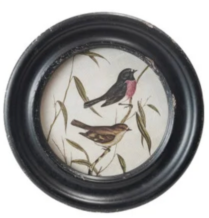Wood Framed Glass Wall Décor w/ Landscapes, Botanicals & Insect Prints, Set of 9