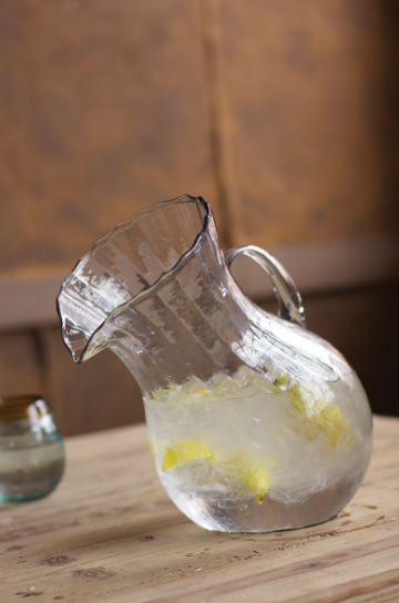 Ribbed Tilted Pitcher