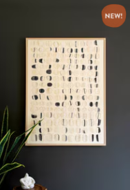 Framed Acrylic Abstract Stones Painting