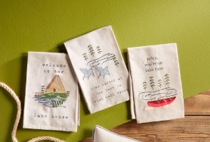 LAKE EMBROIDERY TOWELS