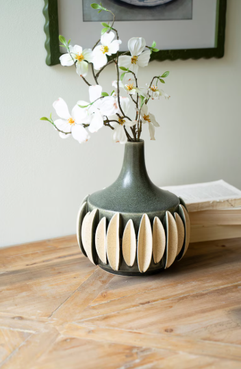 MID-CENTURY ATOMIC VASE - GREY
