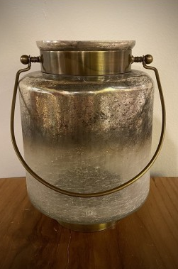 DESERT SANDS LANTERN WITH METAL HANDLE